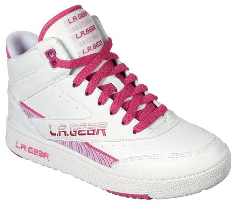 Skechers Dam Vita/Rosa Snörskor - L.A. Gear: Hot Shots - Sverige (MBGUS-9145)